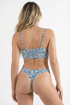 The Rio Grande | Abstract Navy Line MicroModal Thong - Shinesty