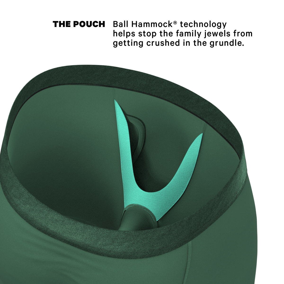 The Money Tree | Forrest Green Tonal Ball Hammock® Boxer - Long Leg - Shinesty
