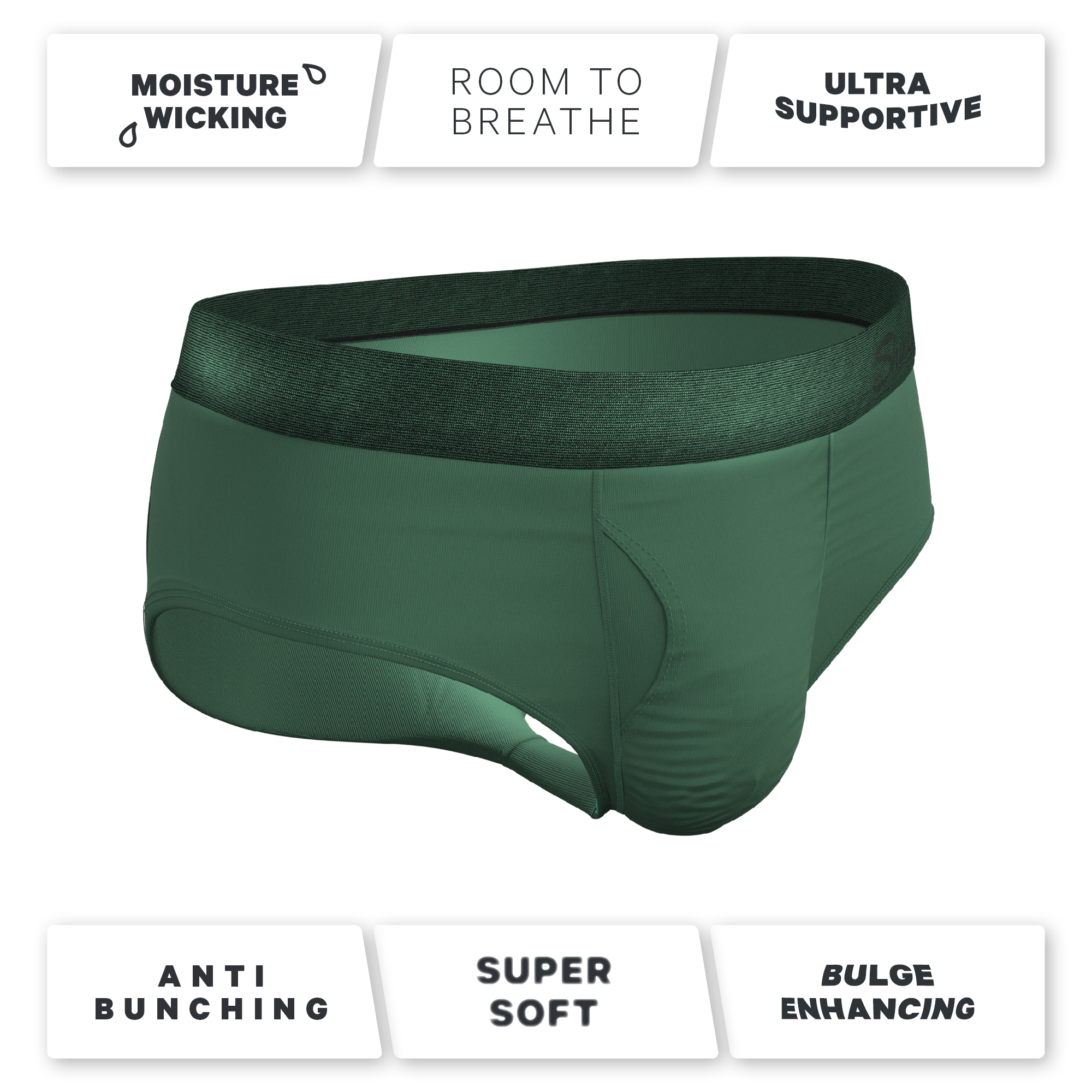 The Money Tree | Forrest Green Tonal Ball Hammock® Pouch Underwear Briefs - Shinesty