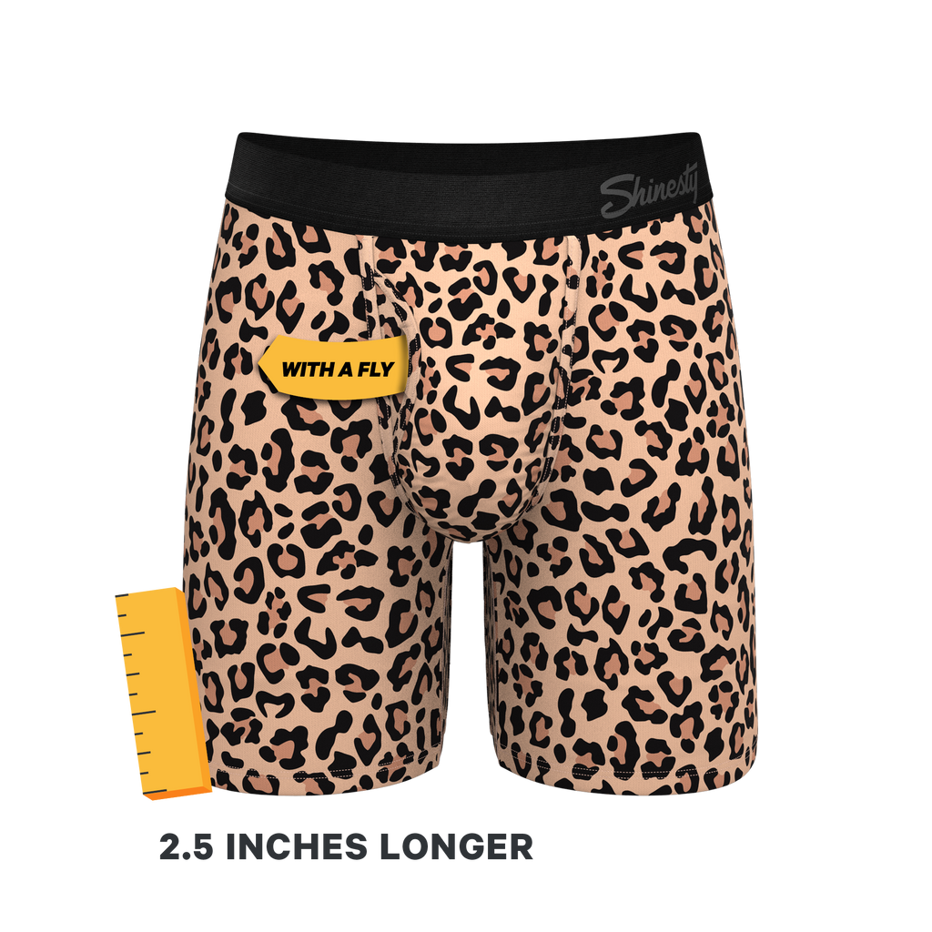 The Most Def | Leopard Print Ball Hammock® Boxer - Long Leg - Shinesty