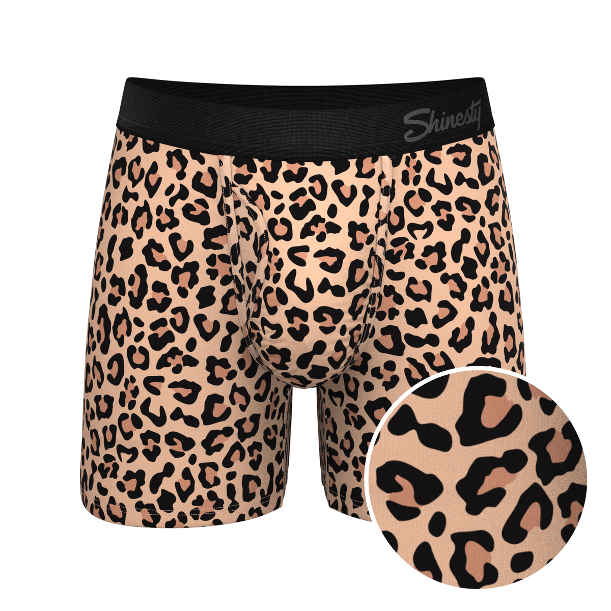 The Most Def | Leopard Print Ball Hammock® Pouch Underwear With Fly - Shinesty