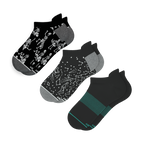 The Mostly Black | Heel Hammock™ Ankle Socks 3 Pack - Shinesty