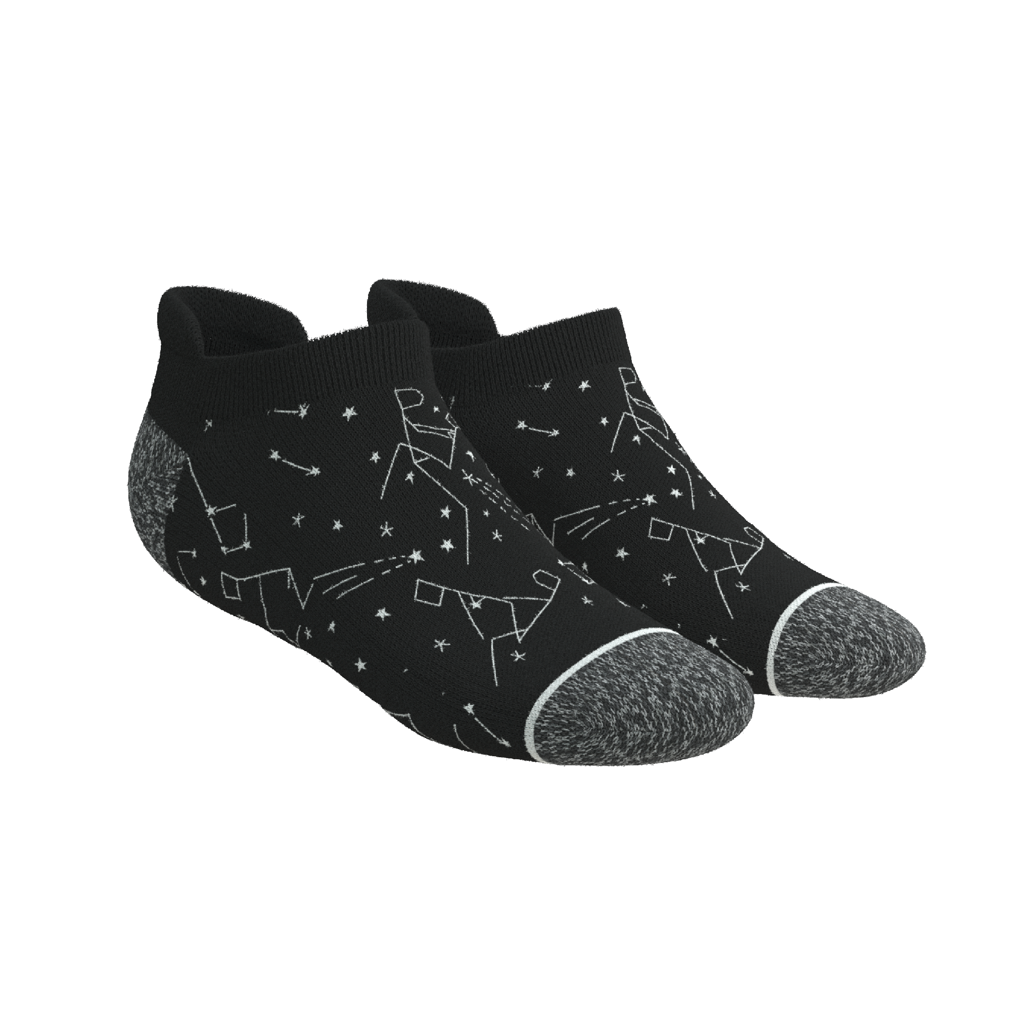 The Mostly Black | Heel Hammock™ Ankle Socks 3 Pack - Shinesty