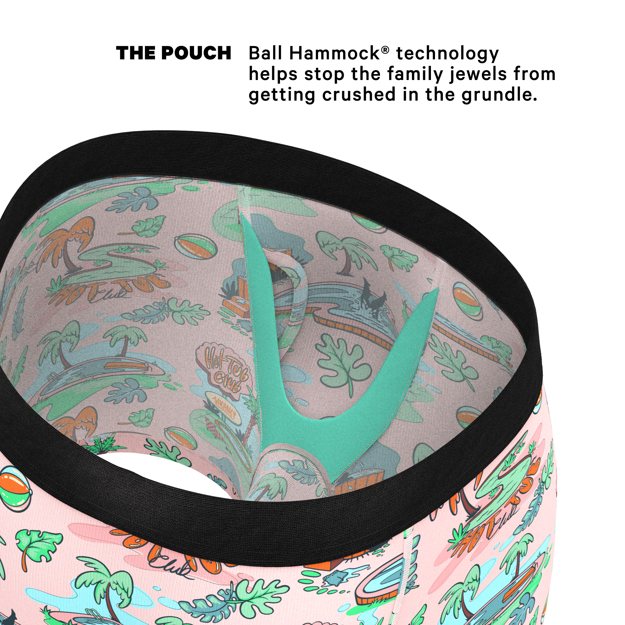 The Motel Hotel | Palm Springs Tropical Ball Hammock® Pouch Underwear With Fly - Shinesty