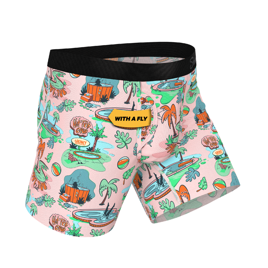 The Motel Hotel | Palm Springs Tropical Ball Hammock® Pouch Underwear With Fly - Shinesty