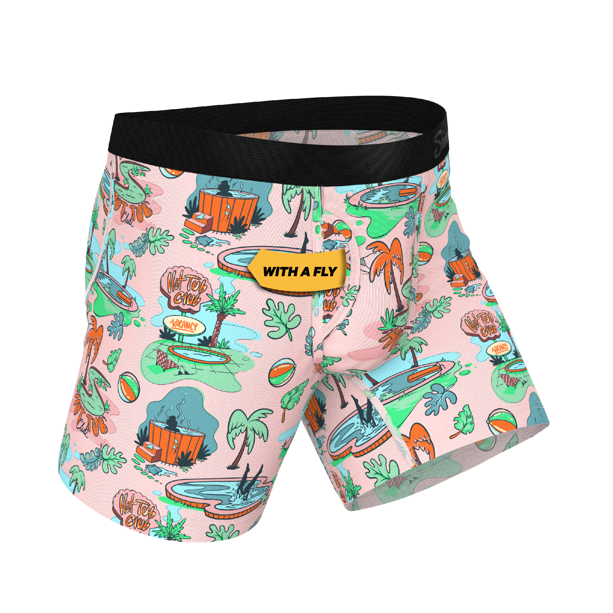 The Motel Hotel | Palm Springs Tropical Ball Hammock® Pouch Underwear With Fly - Shinesty