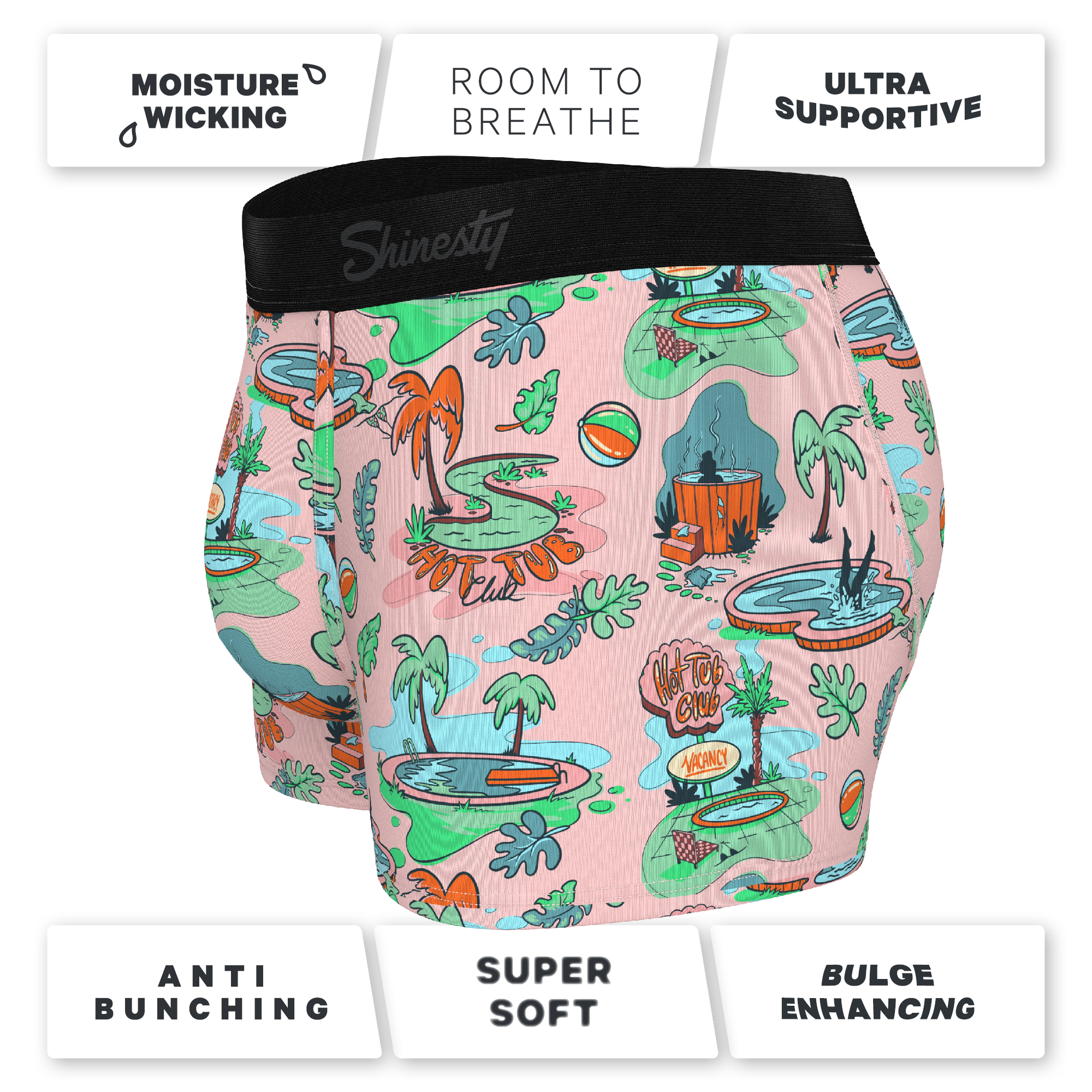 The Motel Hotel | Palm Springs Tropical Ball Hammock® Pouch Trunks Underwear - Shinesty