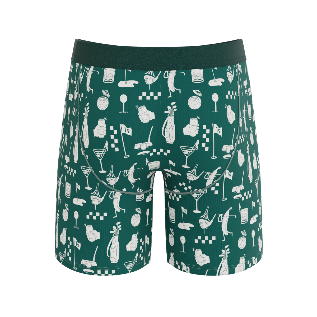 The Mulligan | Green Golf Ball Hammock® Boxer - Long Leg - Shinesty