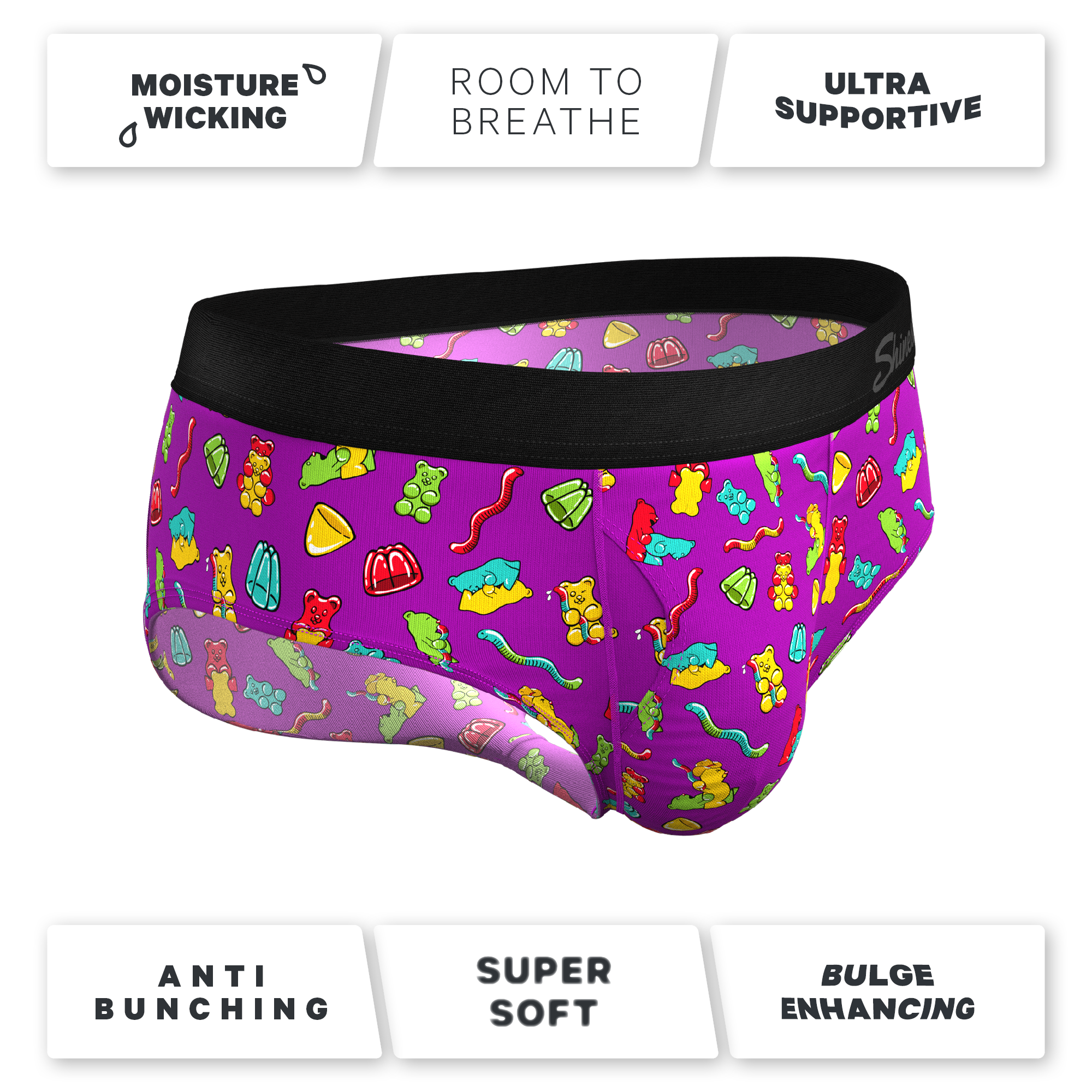 The Naughty Bears | Gummy Bear Ball Hammock® Pouch Underwear Briefs - Shinesty