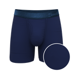 The Navy Jones | Tonal Navy Ball Hammock® Pouch Underwear With Fly - Shinesty