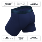 The Navy Jones | Tonal Navy Ball Hammock® Pouch Underwear With Fly - Shinesty