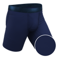 The Navy Jones | Tonal Navy Ball Hammock® Boxer - Long Leg - Shinesty