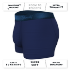 The Navy Jones | Tonal Navy Ball Hammock® Pouch Trunks Underwear - Shinesty