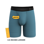 The Neptune | Slate Blue Ball Hammock® Boxer - Long Leg - Shinesty