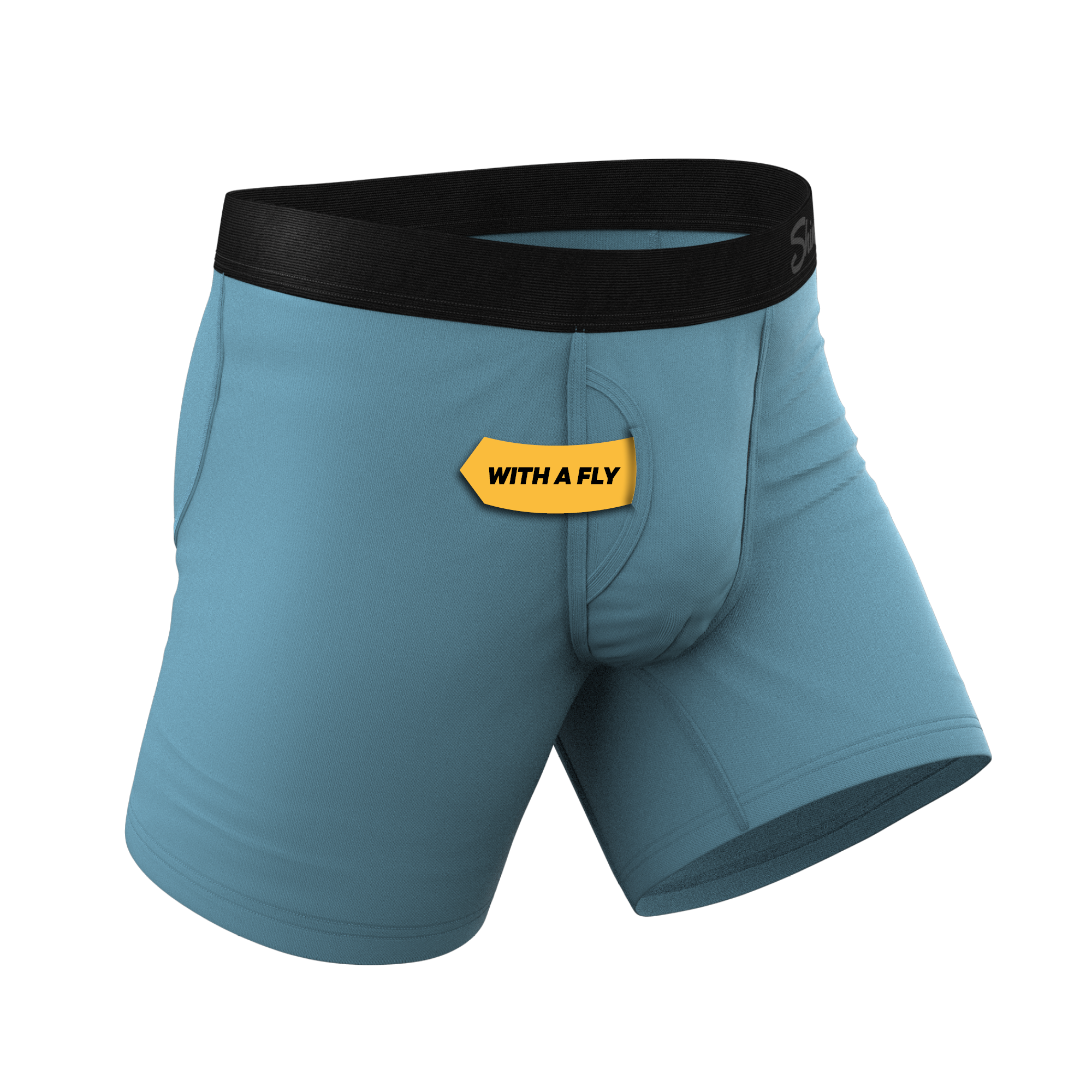The Neptune | Slate Blue Ball Hammock® Pouch Underwear With Fly - Shinesty