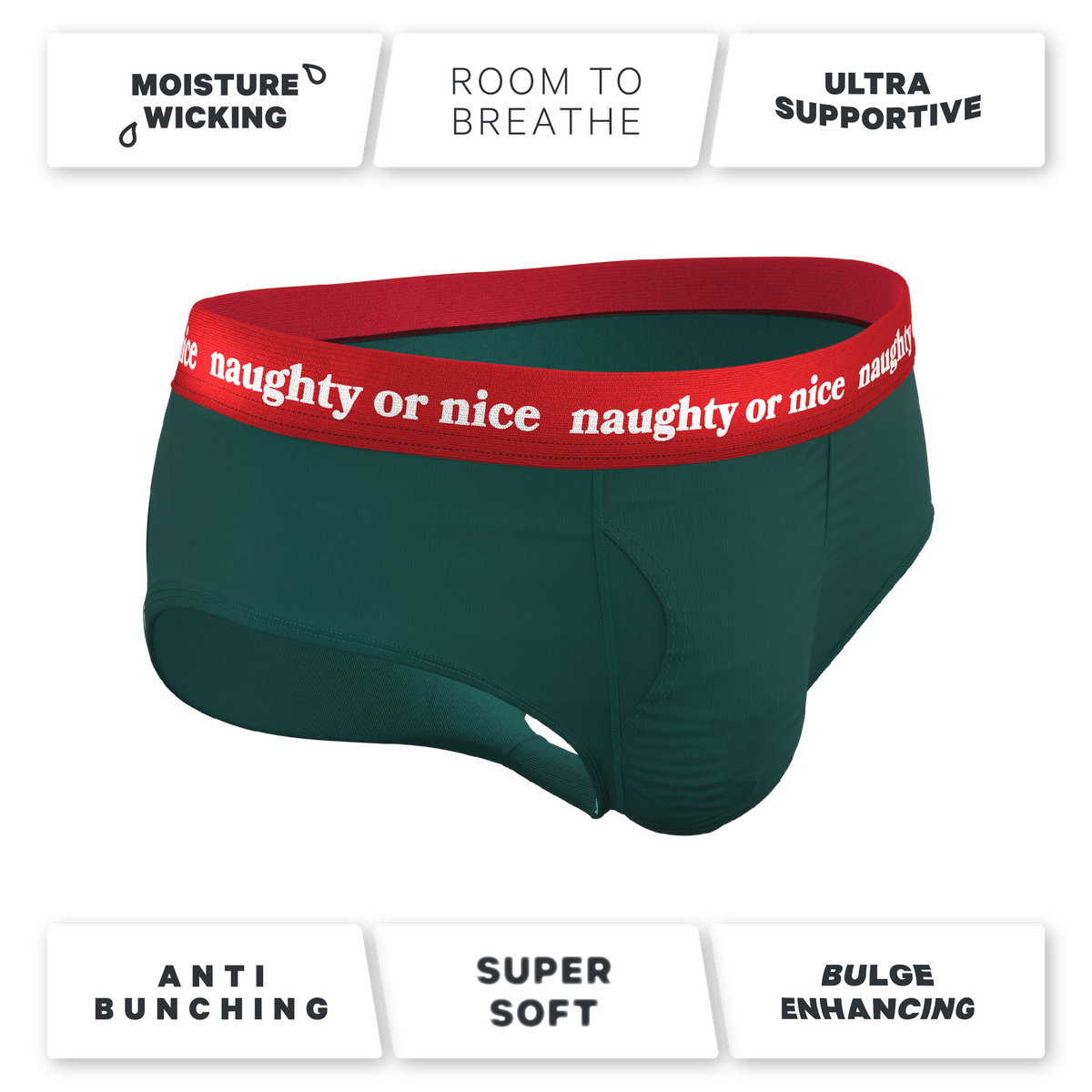 The Nice List | Flirty Waistband Ball Hammock® Pouch Underwear Briefs - Shinesty