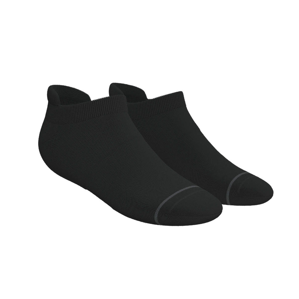 The Night Op | Plain Black Heel Hammock™ Ankle Socks - Shinesty