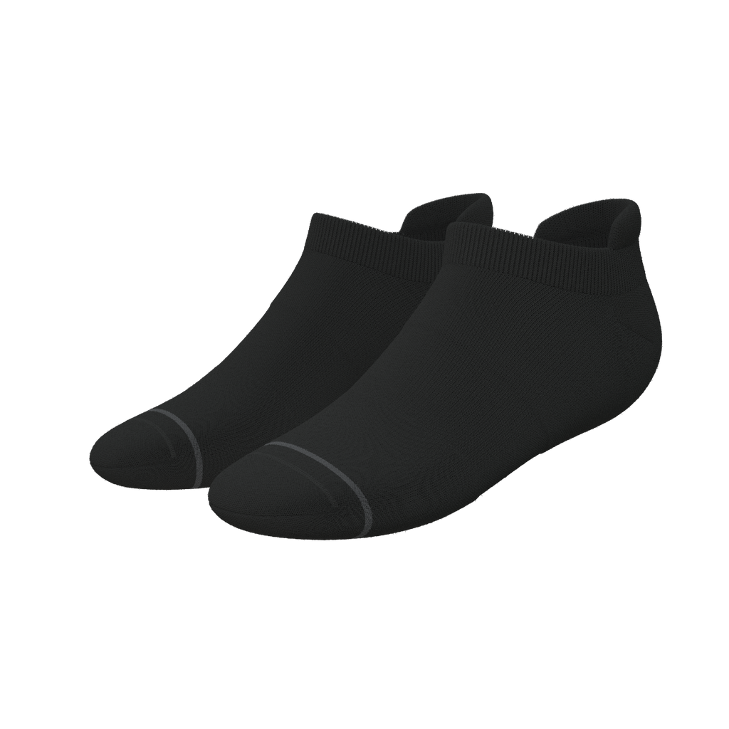 The Night Op | Plain Black Heel Hammock™ Ankle Socks - Shinesty