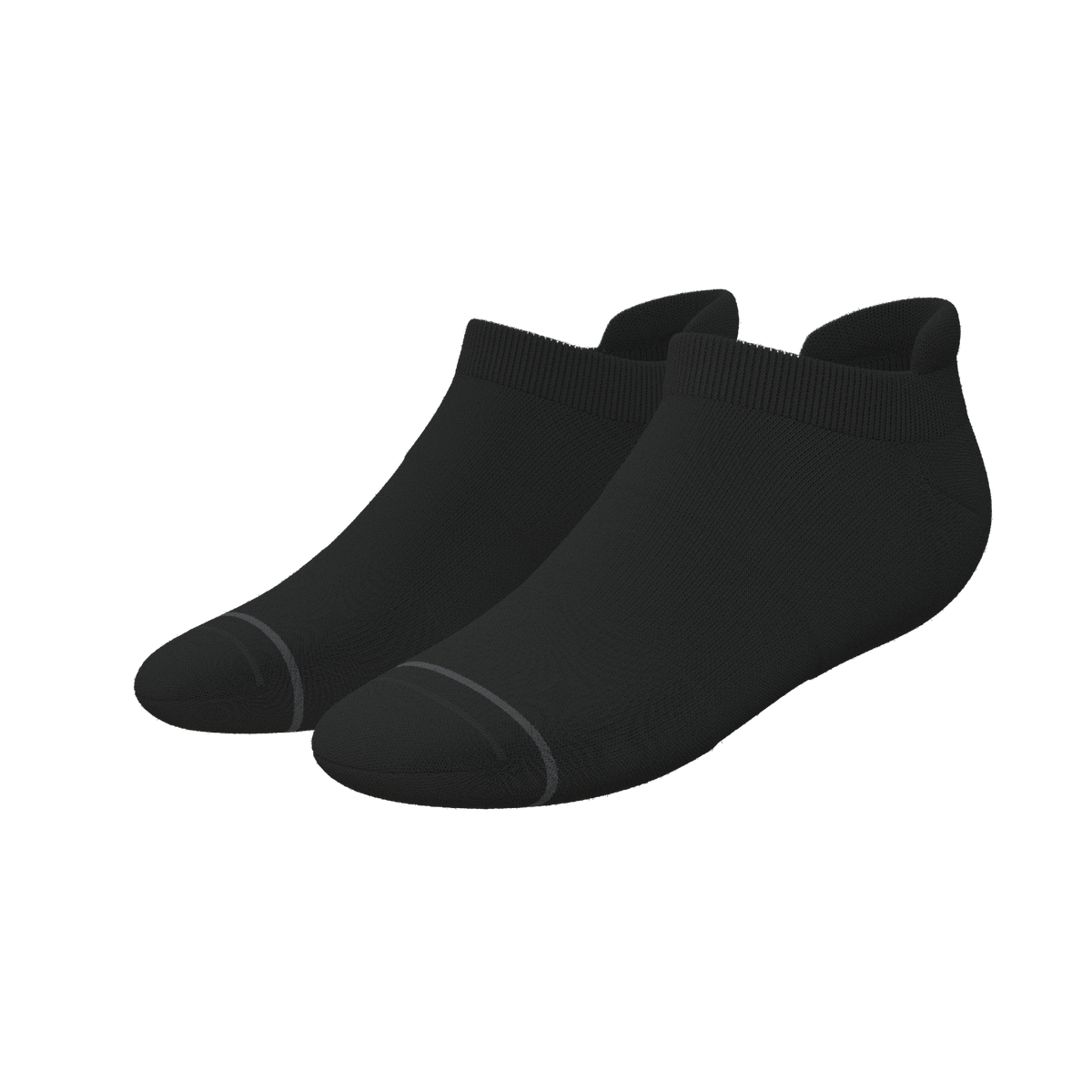 The Night Op | Plain Black Heel Hammock™ Ankle Socks - Shinesty