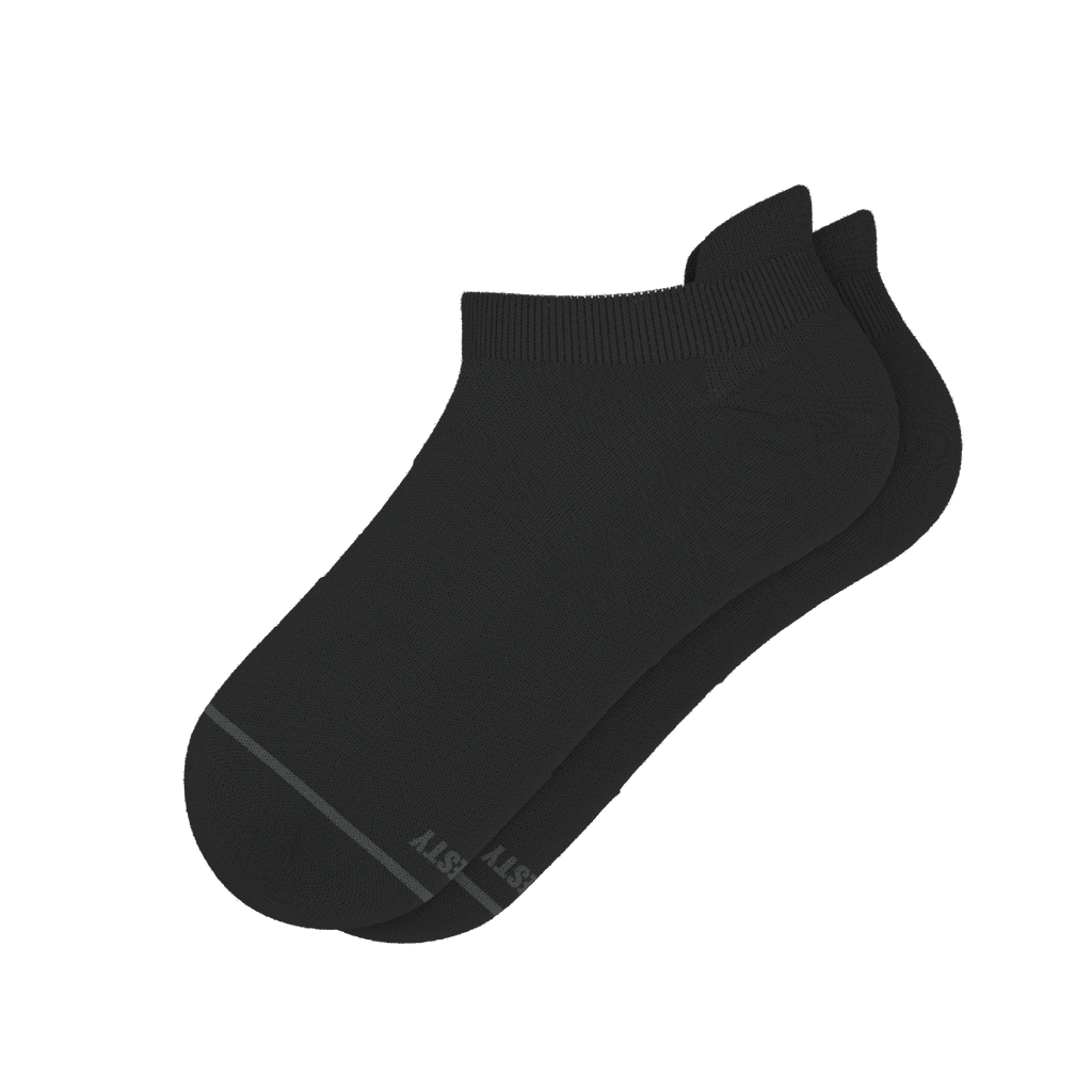 The Night Op | Plain Black Heel Hammock™ Ankle Socks - Shinesty