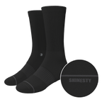 The Night Op | Plain Black Heel Hammock™ Crew Socks - Shinesty