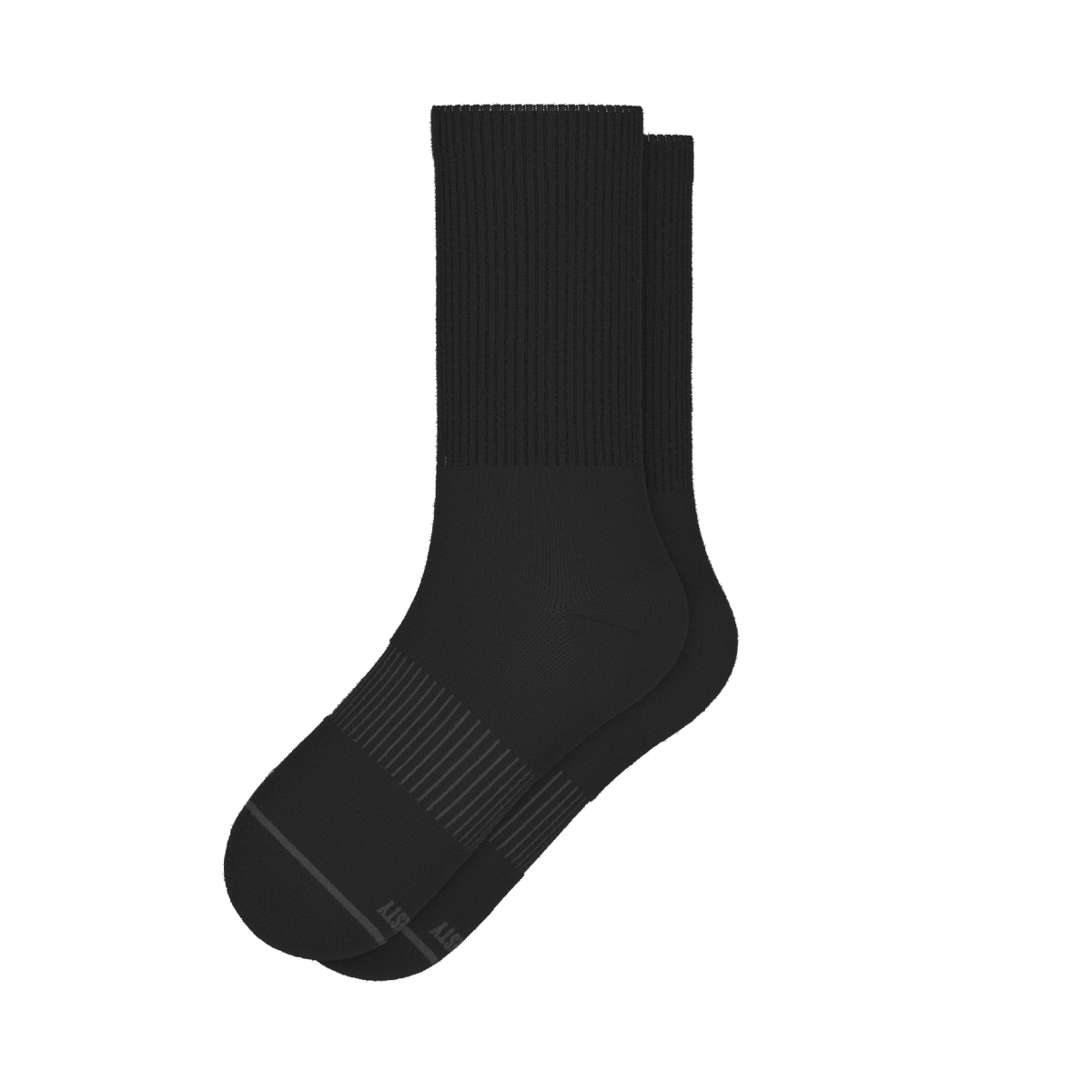 The Night Op | Plain Black Heel Hammock™ Crew Socks - Shinesty