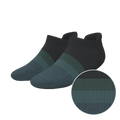 The Night Owl | Black and Teal Heel Hammock™ Ankle Socks - Shinesty