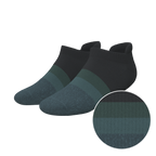 The Night Owl | Black and Teal Heel Hammock™ Ankle Socks - Shinesty