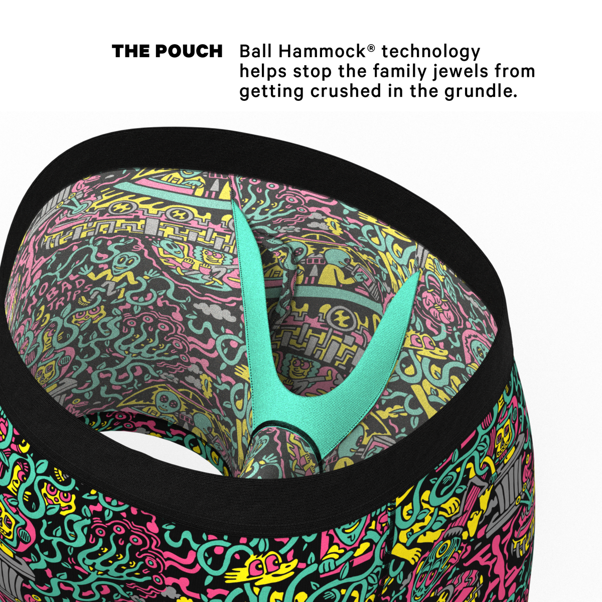 The No Bad Trips | Shinesty x Killer Acid Ball Hammock® Pouch Underwear With Fly - Shinesty