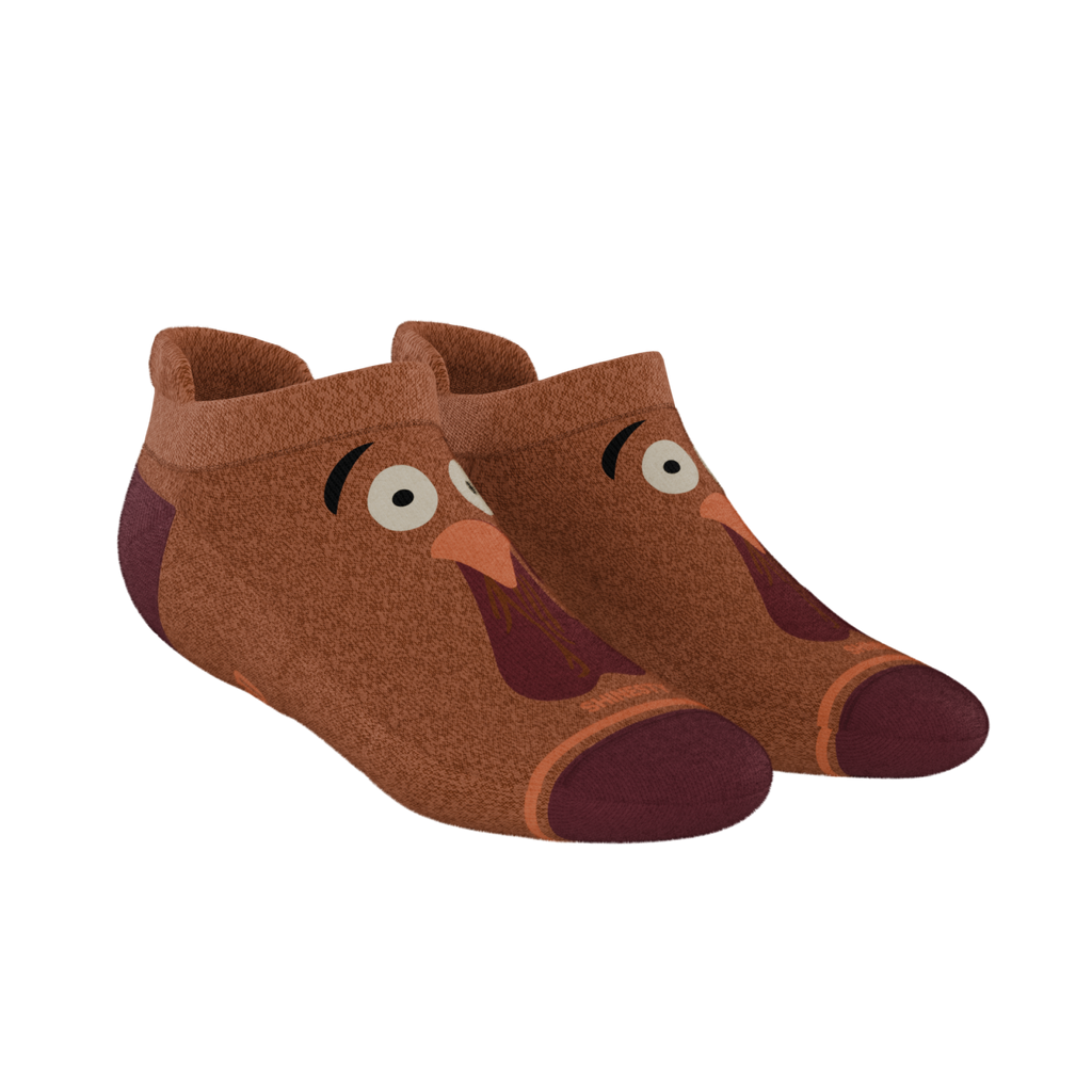The No Leftovers | Thanksgiving Turkey Heel Hammock™ Ankle Socks - Shinesty