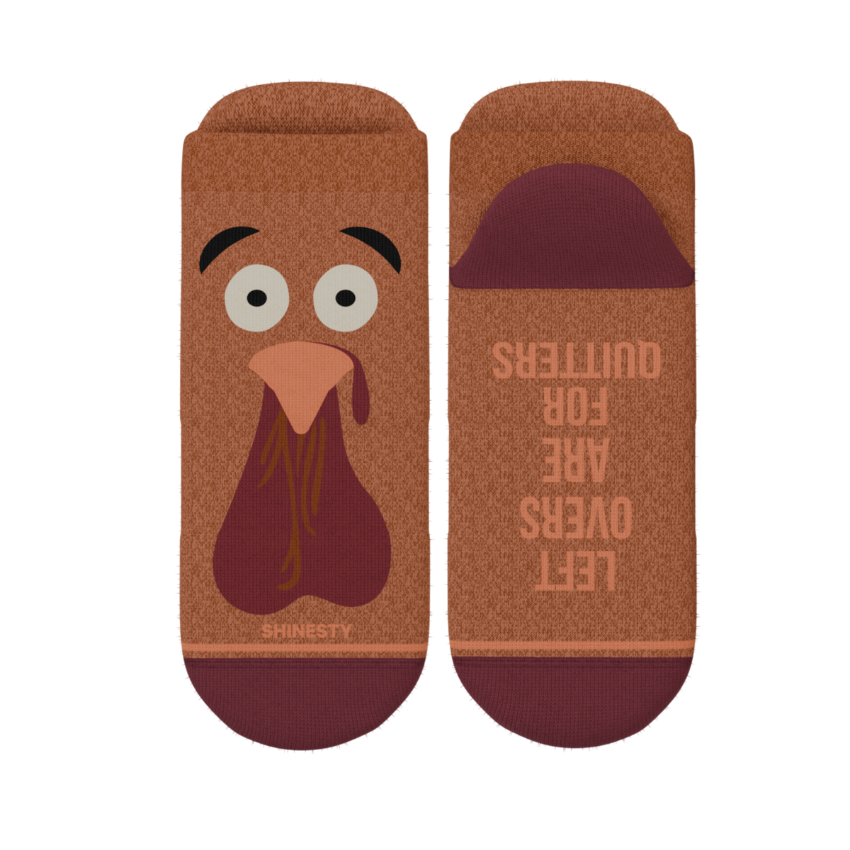 The No Leftovers | Thanksgiving Turkey Heel Hammock™ Ankle Socks - Shinesty