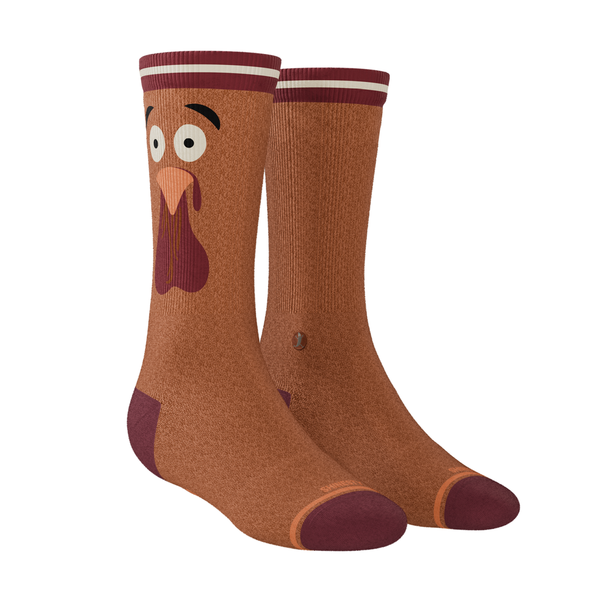 The No Leftovers | Thanksgiving Turkey Heel Hammock™ Crew Socks - Shinesty