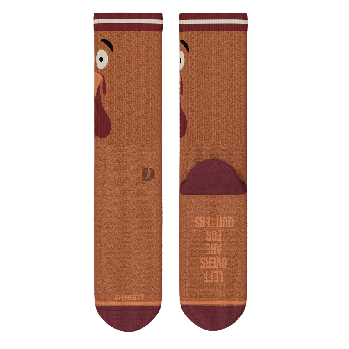The No Leftovers | Thanksgiving Turkey Heel Hammock™ Crew Socks - Shinesty