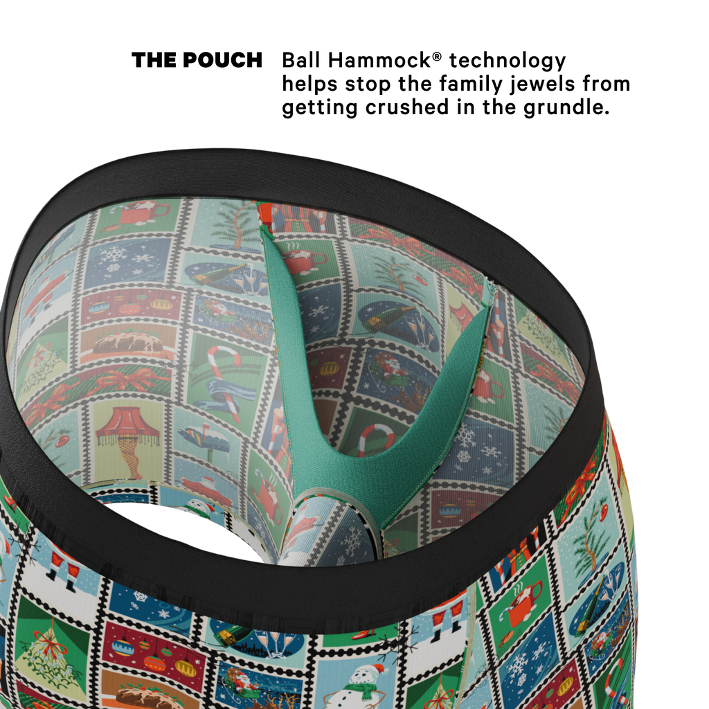 The North Pole Postage | Christmas Stamps Ball Hammock® Pouch Underwear - Shinesty