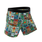The North Pole Postage | Christmas Stamps Ball Hammock® Pouch Underwear - Shinesty