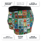 The North Pole Postage | Christmas Stamps Ball Hammock® Pouch Trunks Underwear - Shinesty