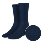 The Ocean Blue | Chambray Heather Heel Hammock™ Crew Socks - Shinesty
