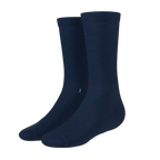 The Ocean Blue | Chambray Heather Heel Hammock™ Crew Socks - Shinesty