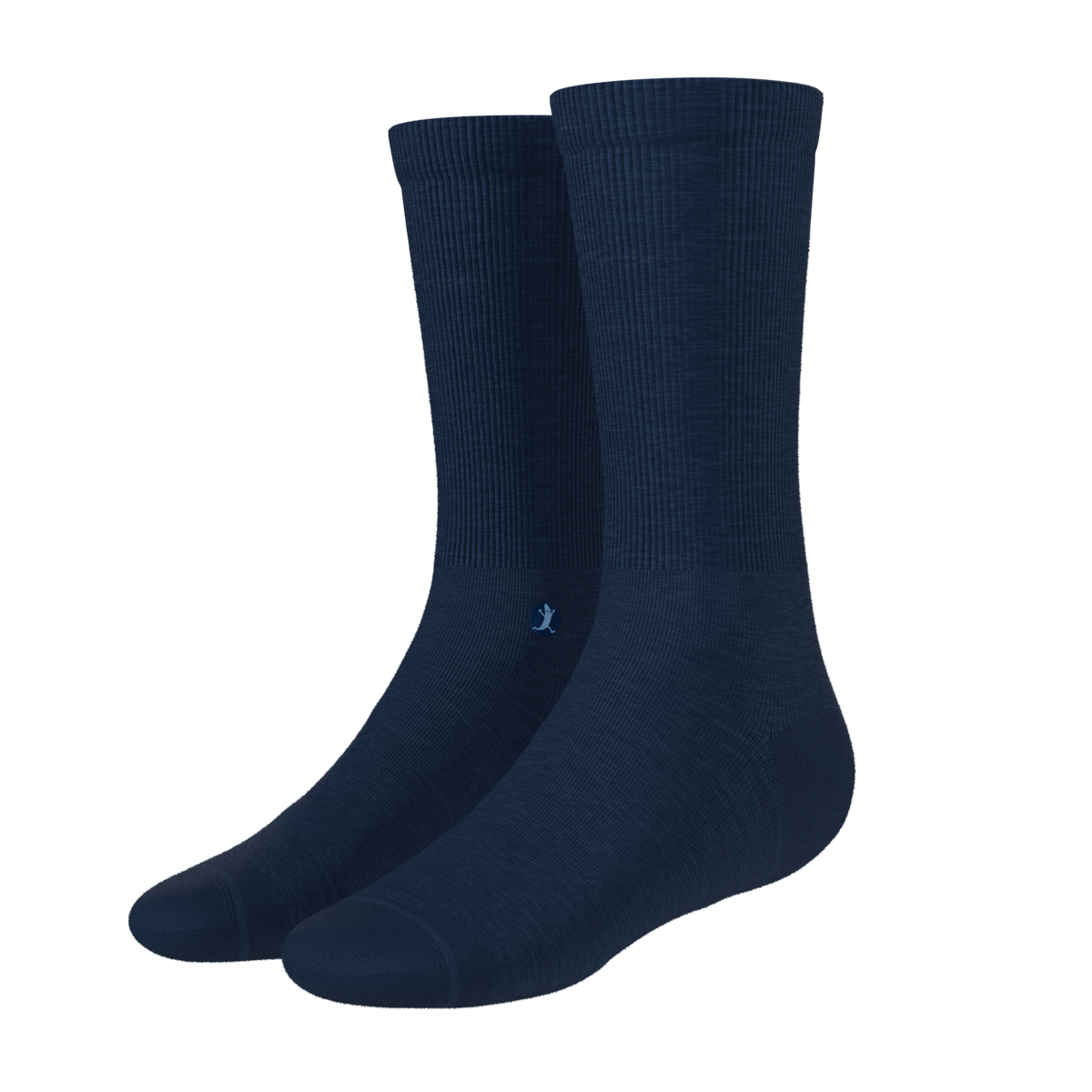 The Ocean Blue | Chambray Heather Heel Hammock™ Crew Socks - Shinesty