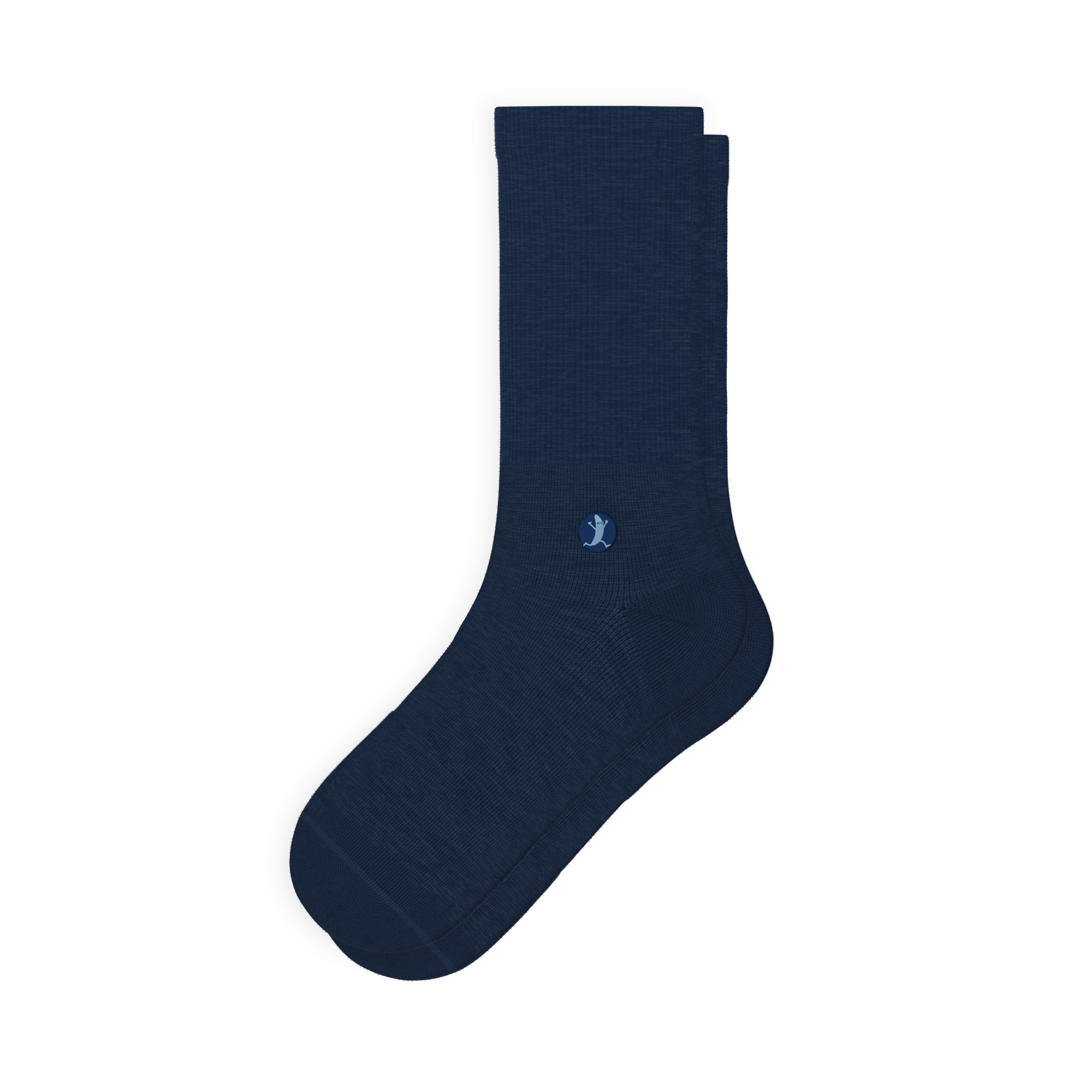 The Ocean Blue | Chambray Heather Heel Hammock™ Crew Socks - Shinesty