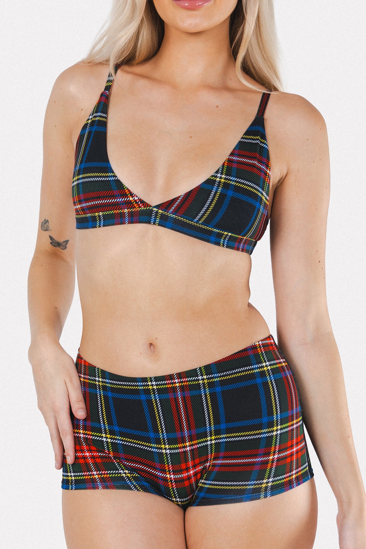 The Cappuccino | Holiday Tartan Plaid Modal Boyshort Underwear - Shinesty