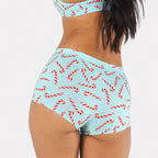 The Peppermint Pimp Canes | Candy Cane Modal Boyshort Underwear - Shinesty