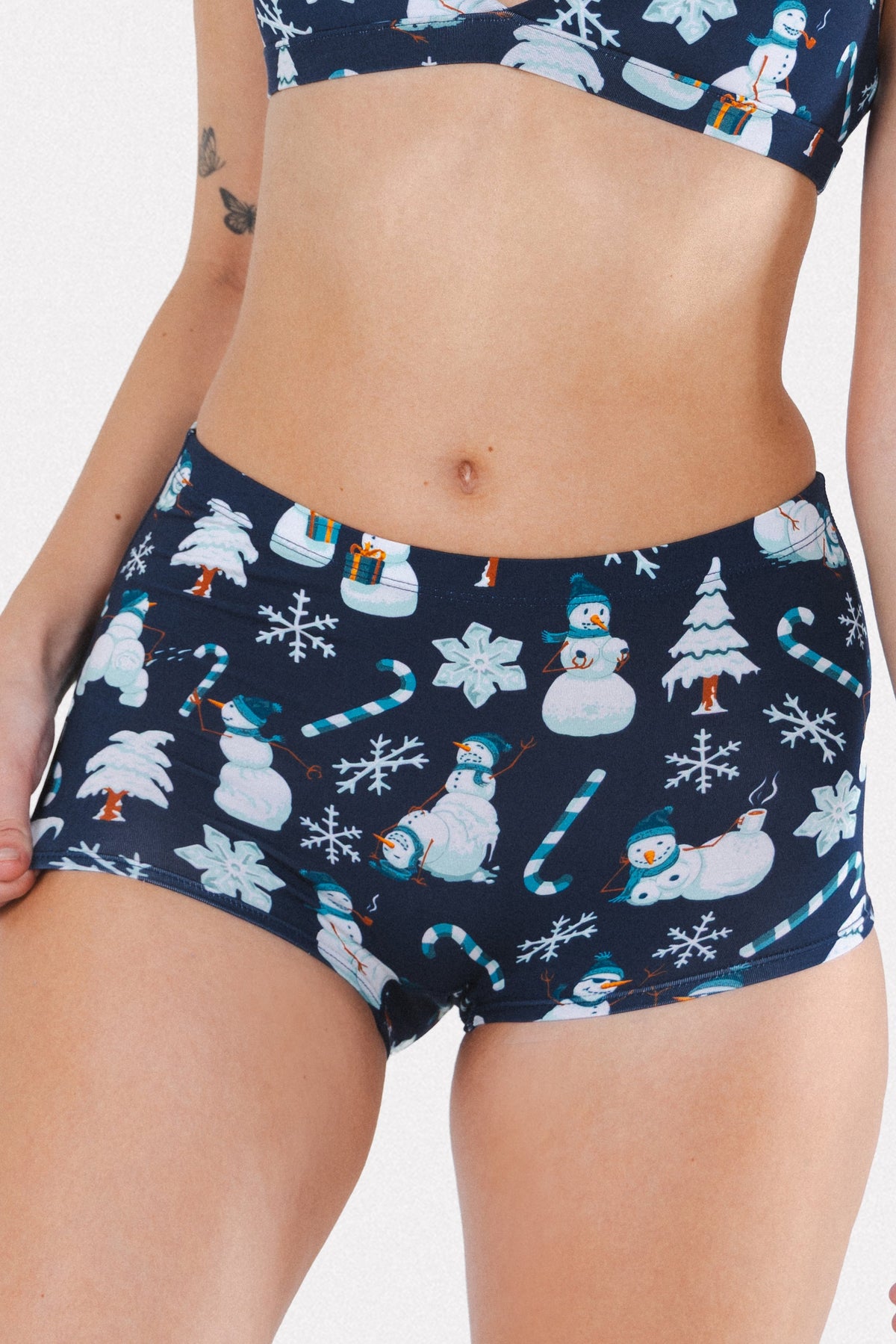 The Big Blizzard | Naughty Snowmen Modal Boyshort Underwear - Shinesty