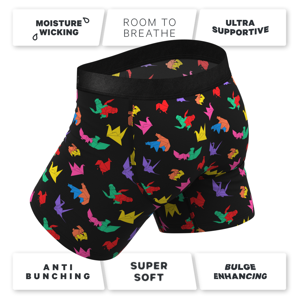 The Fold Fashioned | Origami Ball Hammock® Pouch Underwear With Fly - Shinesty