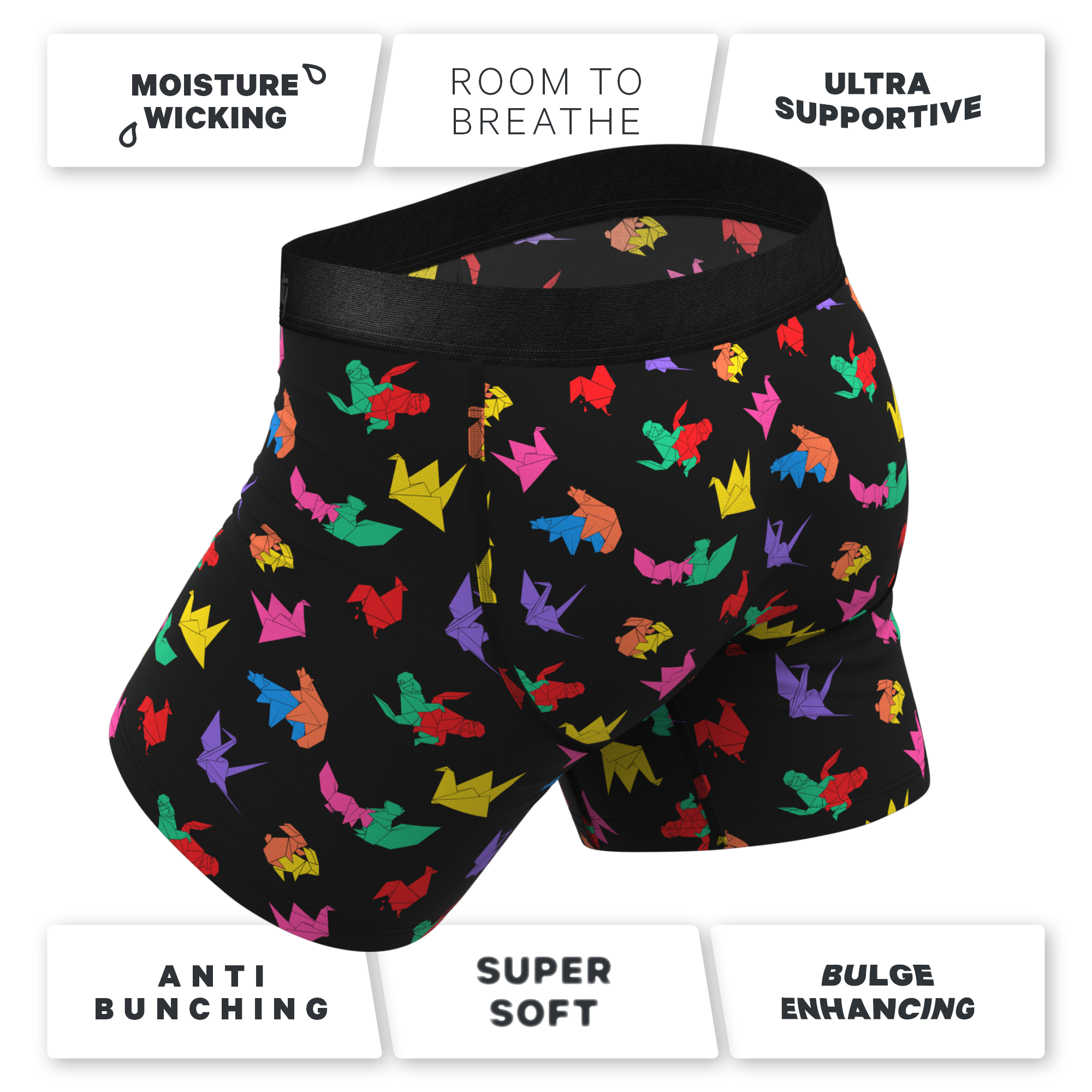 The Fold Fashioned | Origami Ball Hammock® Pouch Underwear With Fly - Shinesty