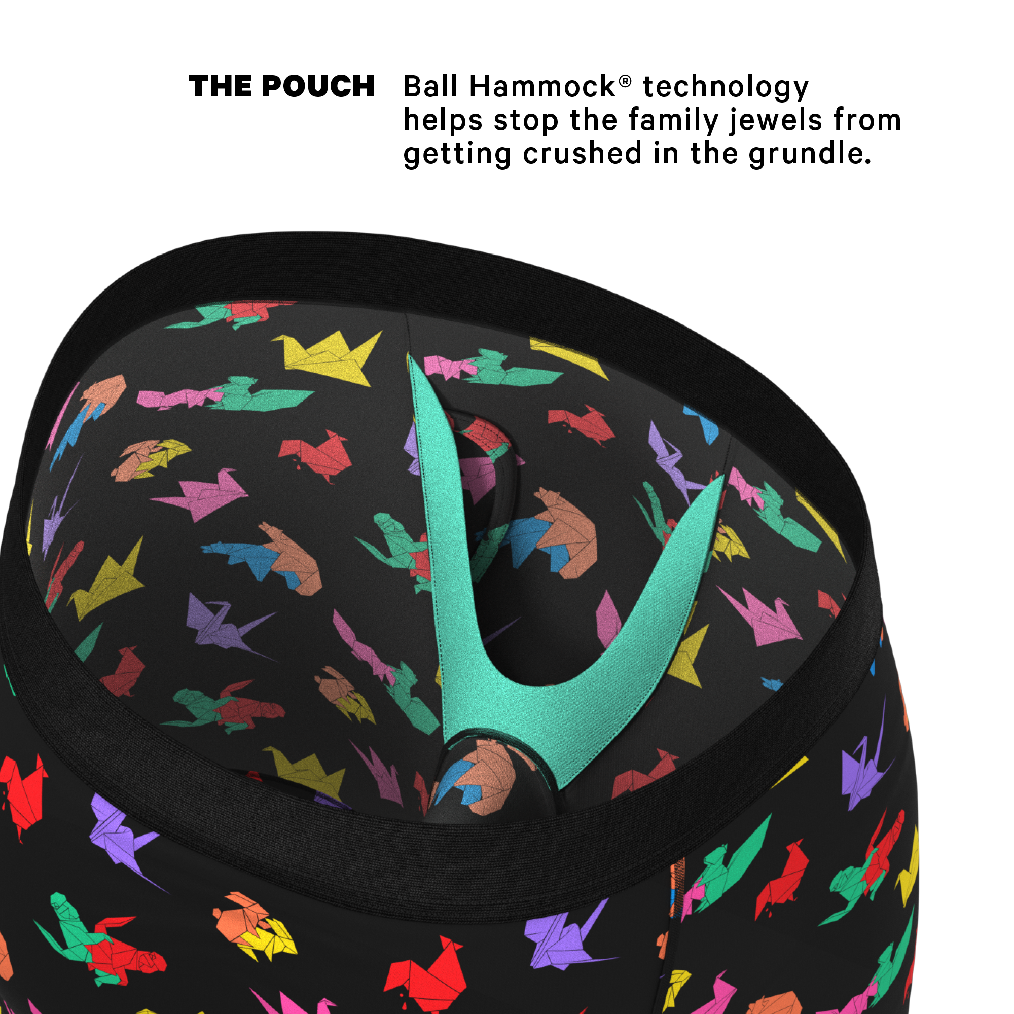 The Fold Fashioned | Origami Ball Hammock® Boxer - Long Leg - Shinesty