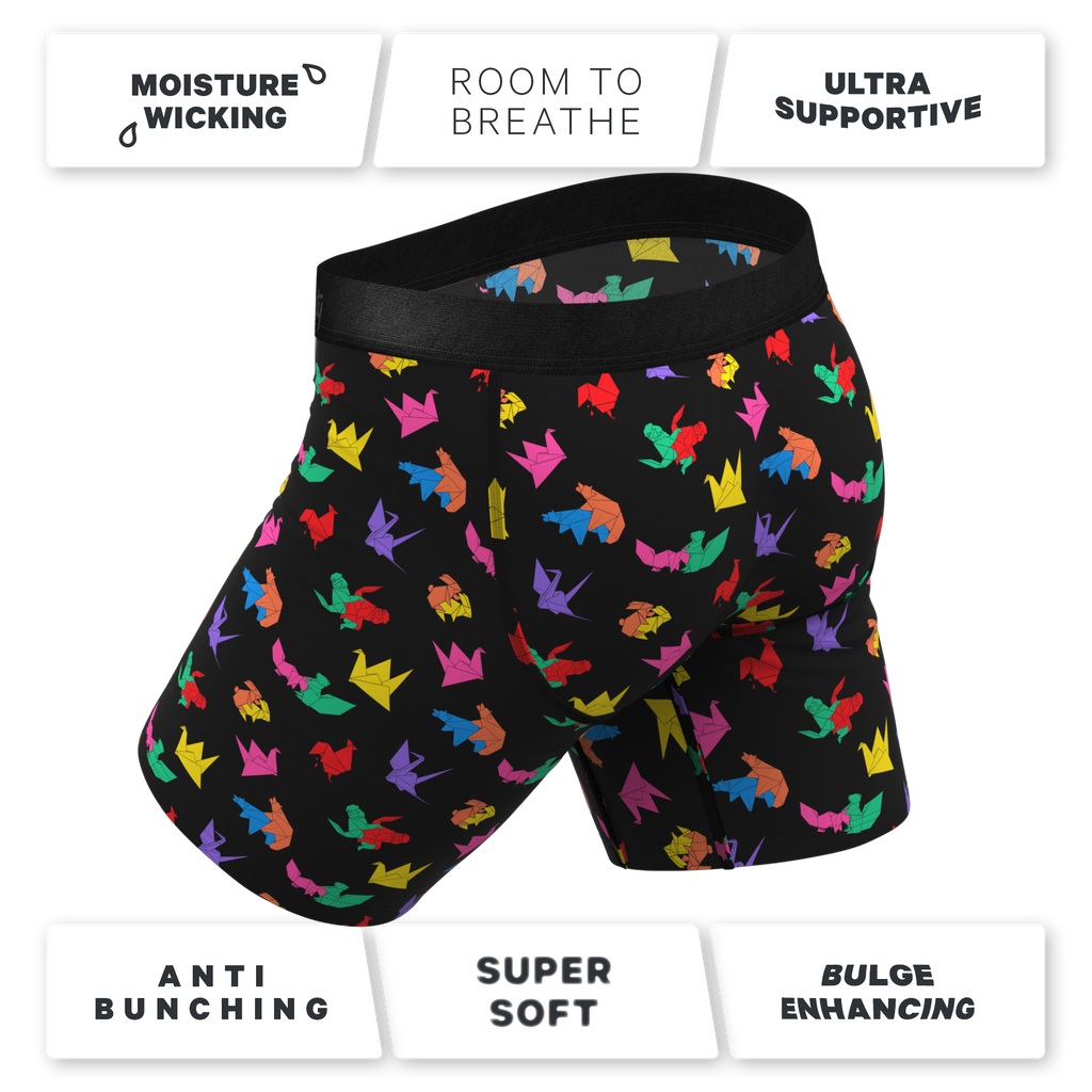 The Fold Fashioned | Origami Ball Hammock® Boxer - Long Leg - Shinesty