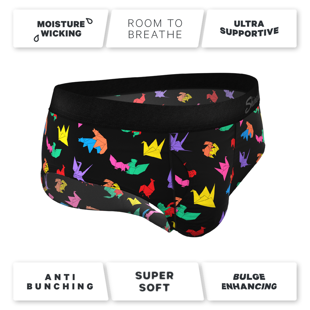 The Fold Fashioned | Origami Ball Hammock® Pouch Underwear Briefs - Shinesty