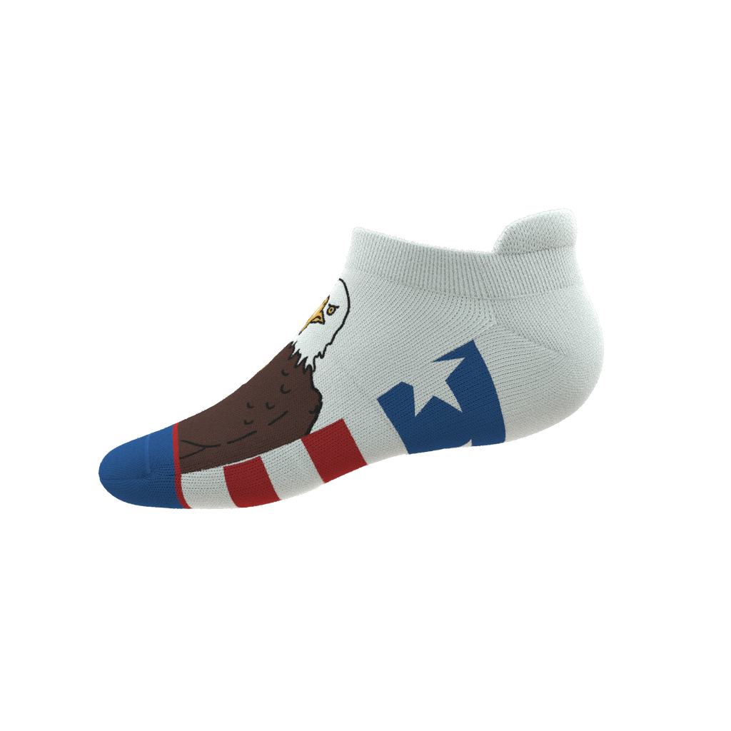 The One Finger Salute | American Flag Heel Hammock™ Ankle Socks - Shinesty