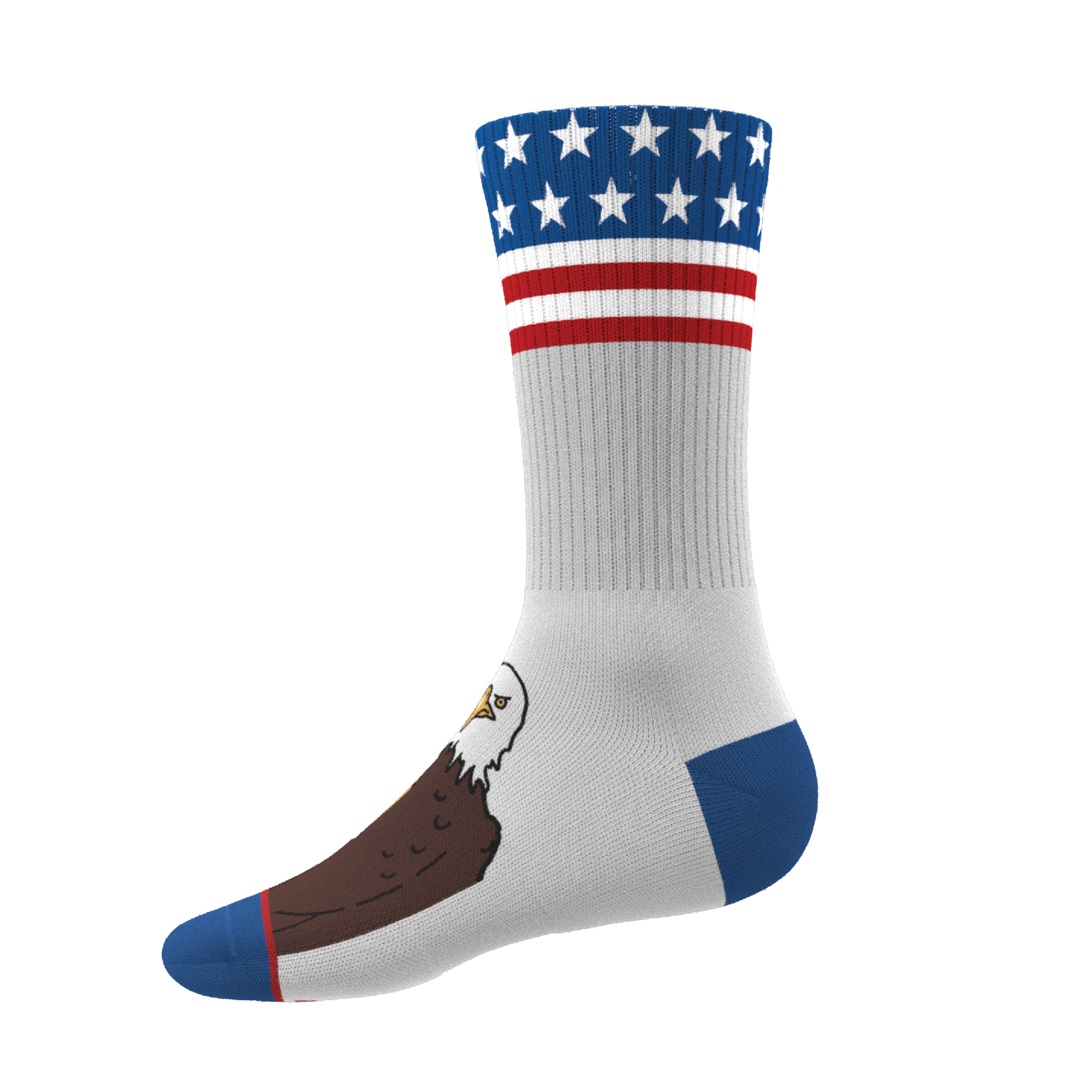 The One Finger Salute | American Flag Heel Hammock™ Crew Socks - Shinesty
